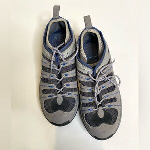 Lands' End Gray and Blue Women's Athletic Sneakers